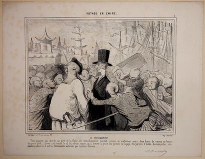 Voyage en Chine. 1845. Lithographie. Chaque...