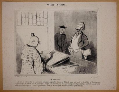 Voyage en Chine. 1845. Lithographie. Chaque...