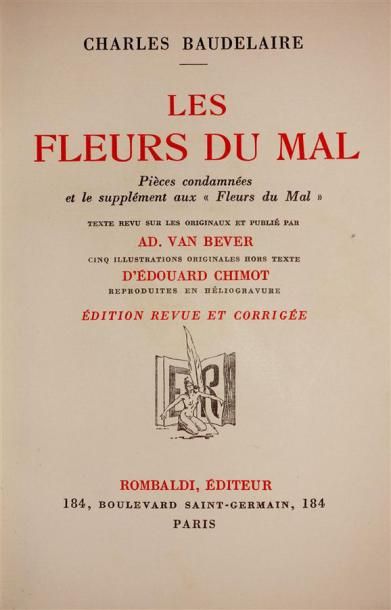 BAUDELAIRE - CHIMOT : Les Fleurs du Mal....