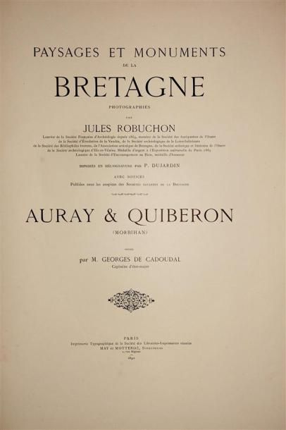 BRETAGNE. ROBUCHON (Jules) et CADOUDAL (Georges...