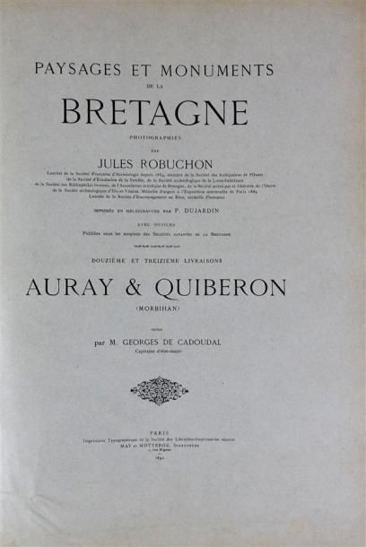 BRETAGNE. ROBUCHON (Jules) et CADOUDAL (Georges...
