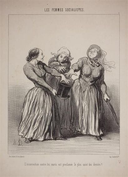 Honoré Daumier (1808-1879) Les Femmes socialistes,...