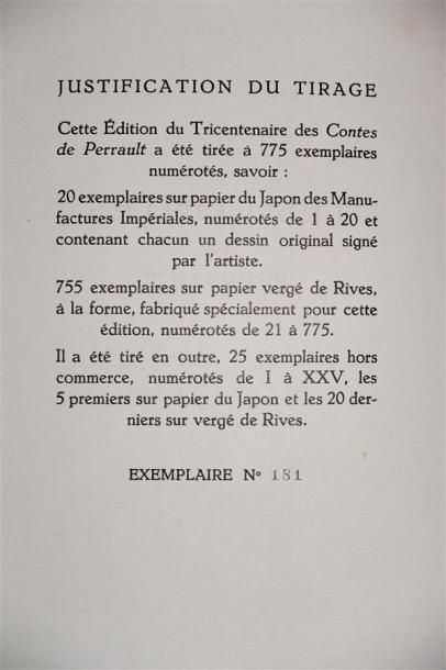 Charles Perrault. Contes. Ed. P. Hazan, 1928....