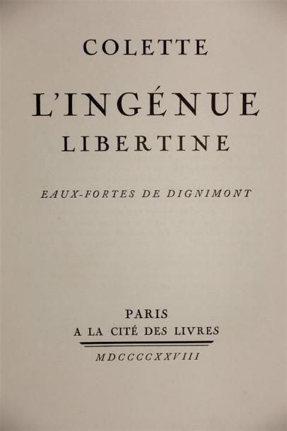 COLETTE - DIGNIMONT : L'Ingénue Libertine....