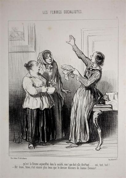 Honoré Daumier (1808-1879) Les Femmes socialistes,...