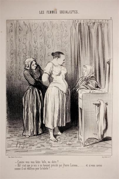 Honoré Daumier (1808-1879) Les Femmes socialistes,...