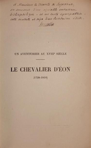 HOMBERG et JOUSSELIN : Le Chevalier d'Eon....