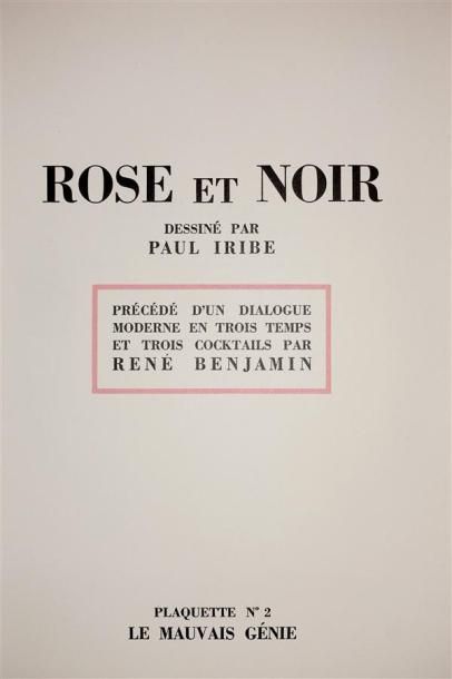 Iribe Paul : Rose et Noir. Texte de René...