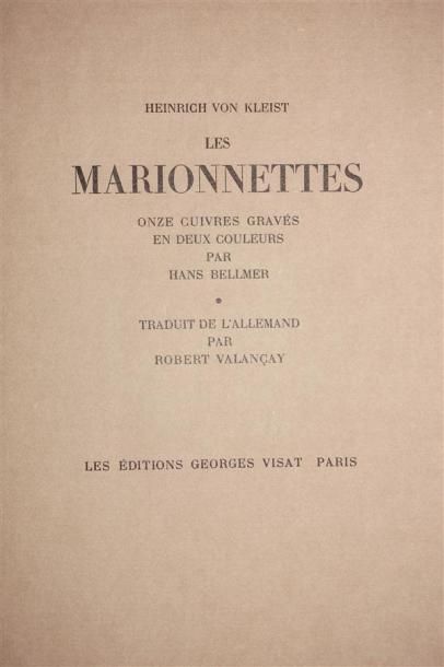 KLEIST (Heinrich von) - BELLMER : Les Marionnettes....