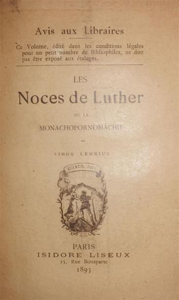 LEMNIUS (Simon) : Les noces de Luther ou...