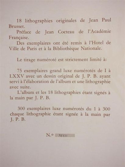 PARIS. BRUSSET (Jean-Paul) : Paris. Tarascon,...