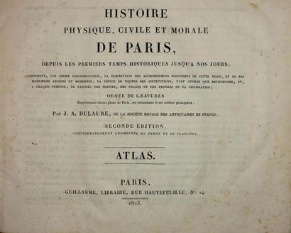 PARIS. DULAURE : Histoire physique, civile...