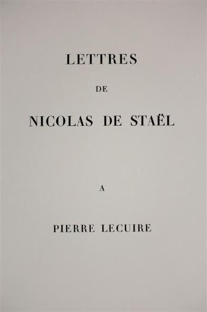 STAËL (Nicolas de) : Lettres de Nicolas de...