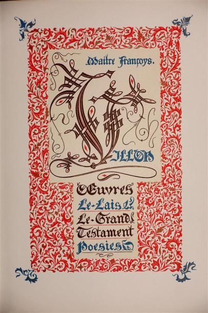VILLON François : Le Testament. Paris Editions...