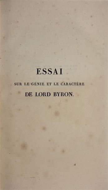 BYRON : Oeuvres. Paris, Ladvocat, 1822, 4e...