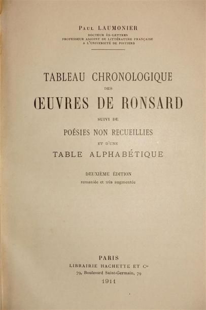BIBLIOGRAPHIE : LAUMONIER : Tableau chronologique...