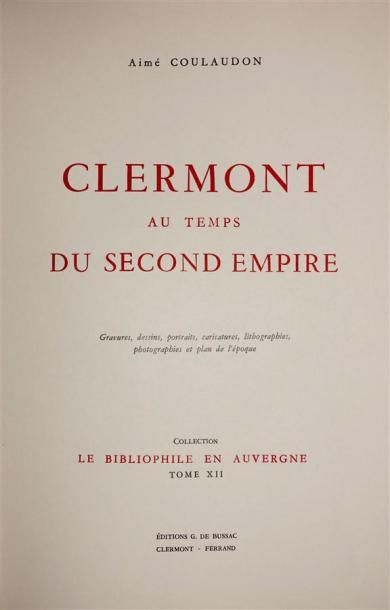 AUVERGNE : COULAUDON : Clermont au temps...