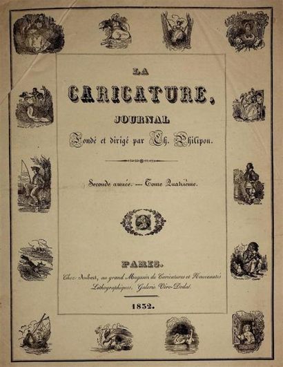 Artistes divers Un fort lot de caricatures,...