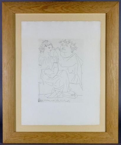 Pablo Picasso (1881-1973) Flûtiste et jeune...