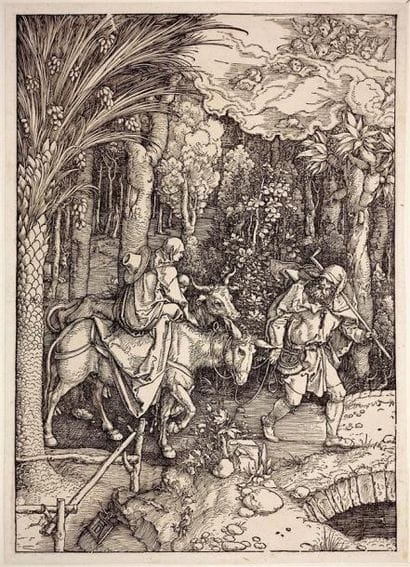 Albrecht Dürer (1471-1528) La Fuite en Égypte....