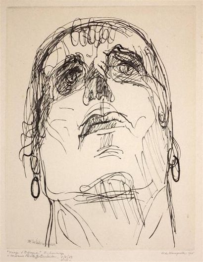 Henry de Waroquier (1881-1970) Visage d'Espagne....