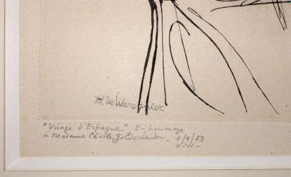 Henry de Waroquier (1881-1970) Visage d'Espagne....