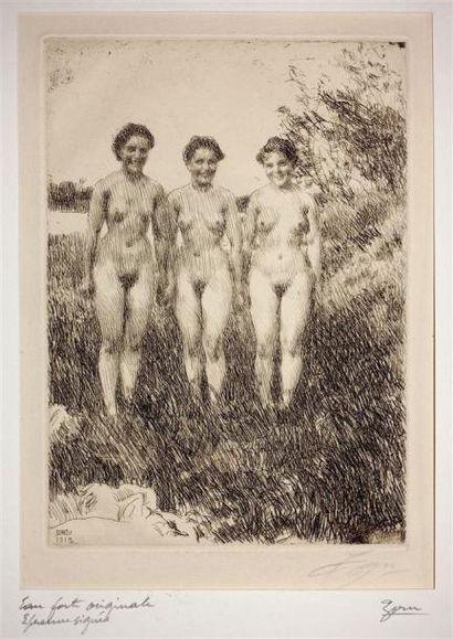 Anders Zorn (1860-1920) Trois soeurs. 1913....