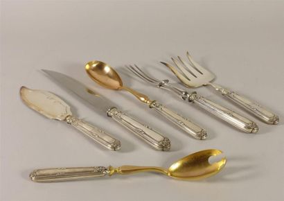 Ensemble de couverts de service en argent...