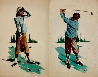 GOLF
École française vers 1950
