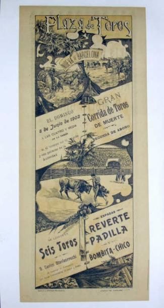 TAUROMACHIE
Lot de dix affichettes lithographiées,...