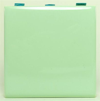 Étui à allumettes en céramique émaillée polychrome,...