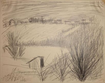 Ensemble de cinq dessins divers, certains...