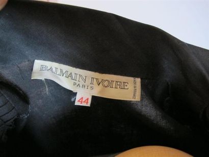 BALMAIN IVOIRE Paris
Robe droite en lin noir,...
