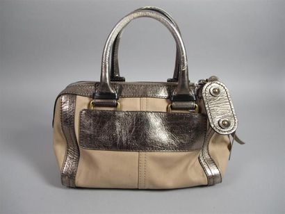 CHLOÉ
Sac à main en cuir irisé argenté et...