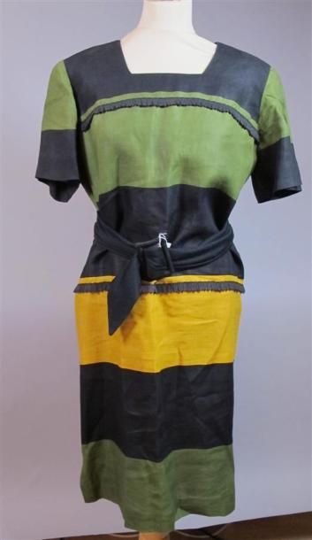 Pierre BALMAIN IVOIRE Paris
Robe en lin à...
