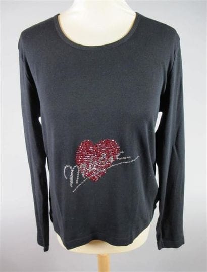 Sonia RYKIEL Paris
T-shirt en coton noir...