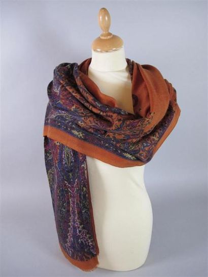 ETRO
Grand châle frangé en cachemire, à motifs...