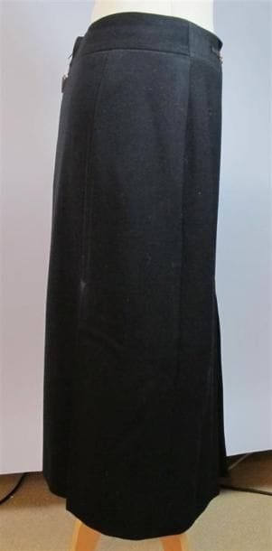 CÉLINE Paris
Jupe longue en laine noire,...