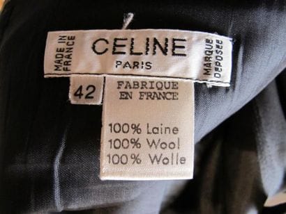 CÉLINE Paris
Jupe longue en laine noire,...