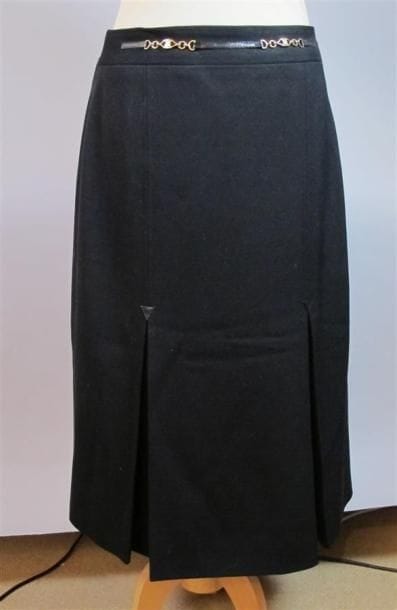 CÉLINE Paris
Jupe longue en laine noire,...