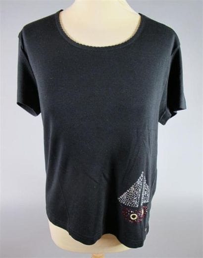 Sonia RYKIEL Paris
T-shirt en coton noir,...