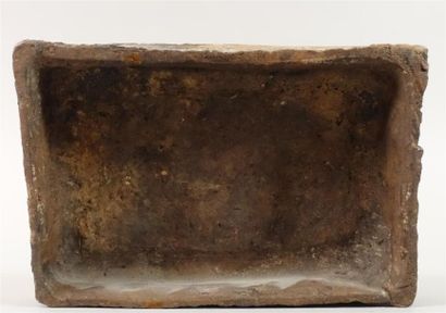 Carreau de terre cuite vernissée.
Haut. :...