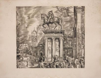 La place San Giovanni e Paolo. Gravure. 565...