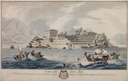 Vedutta dell' Isola Madre. Gravure en couleurs....