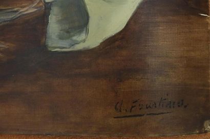 Quatre portraits et un paysage.
Cinq huiles...