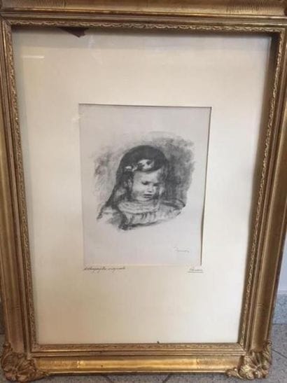 D'après Auguste RENOIR
Portrait de jeune...