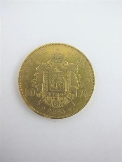 Pièce de cinquante francs or. (Usée)