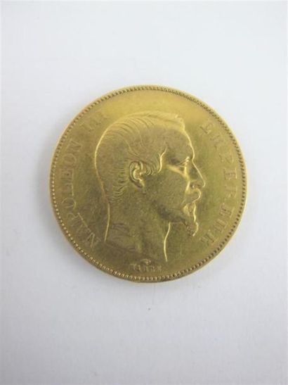 Pièce de cinquante francs or. (Usée)