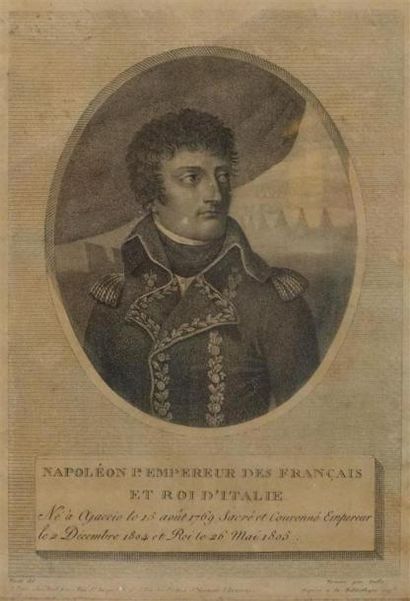 Portrait de Napoléon, Empereur
Gravure.
225...