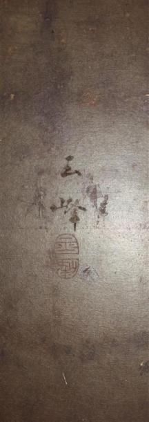 JAPON, fin du XIXe siècle
Paravent mural...